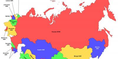 सोवियत संघ के नक्शे पर