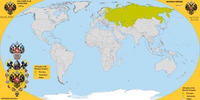 रूस एक नक्शे पर