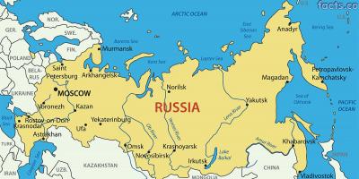 रूस के शहरों का नक्शा