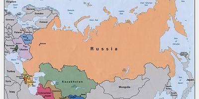 का एक नक्शा रूस